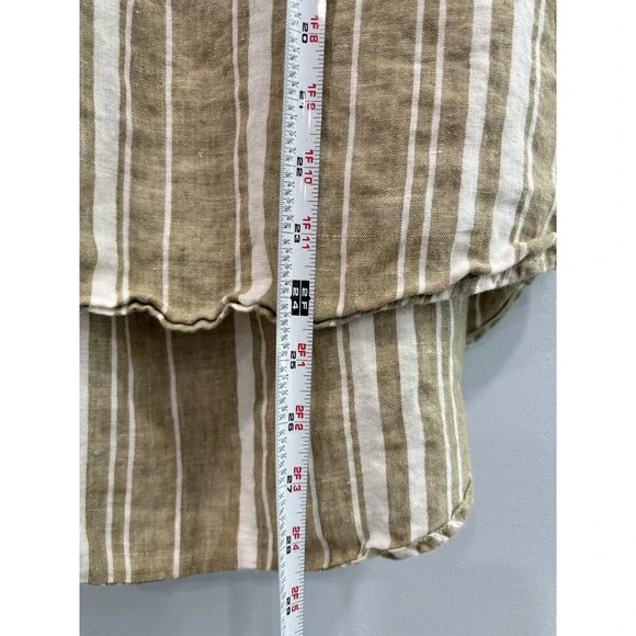 Bundle 100% Linen Tops Women M Ellen Tracy Jones NY Striped Short Sleeve Summer - Picture 13 of 13